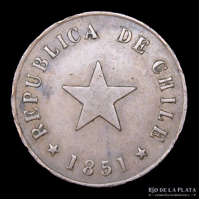 Chile. 1 Centavo 1851. CU, 30.0mm; ... 