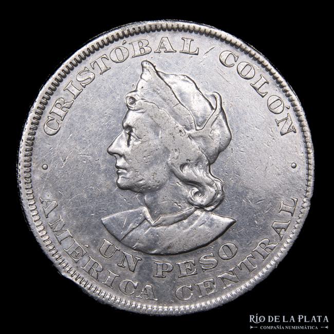 El Salvador. 1 Peso 1893. AG.900, ... 
