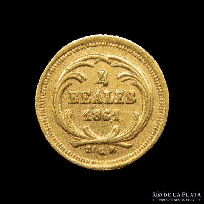 Guatemala. 4 Reales 1861. Oro ... 