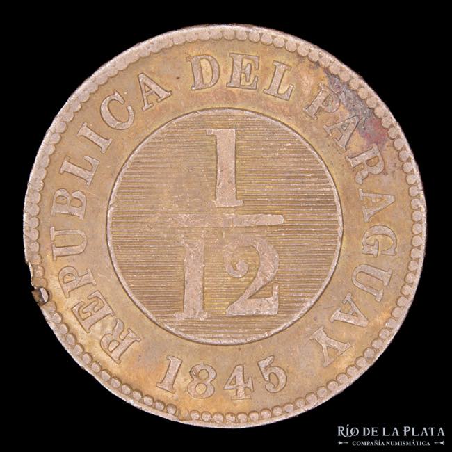 Paraguay. 1/12 Real 1845. ... 