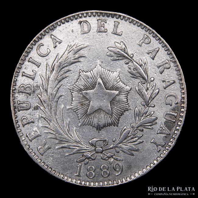 Paraguay. 1 Peso 1889. Falsa de ... 