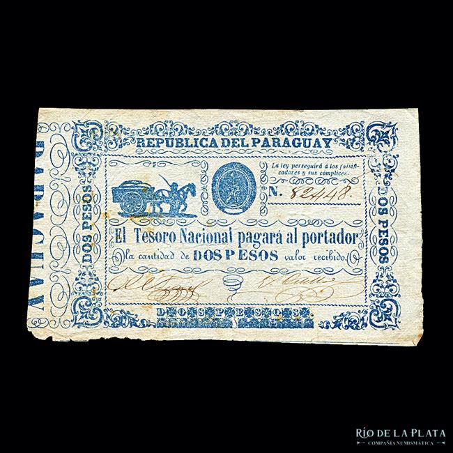 Paraguay. Tesoro Nacional. 2 Pesos ... 