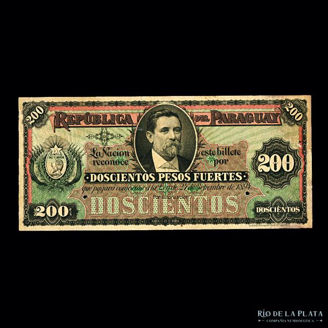 Paraguay. 200 Pesos 1894 Front ... 