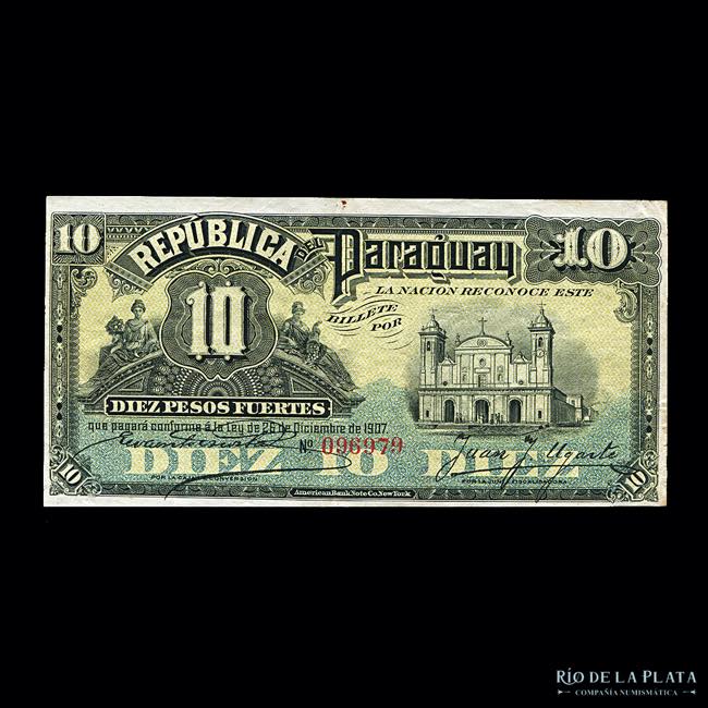 Paraguay. Banco Estatal. 10 Pesos ... 