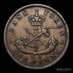 Canadá. 1 Penny Token 1857 (Bank of Upper ... 