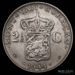 Curacao. 2 Gulden 1944. AG.900, 37.0mm; ... 