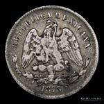 México. 25 Centavos 1873 ZH, Zacatecas ... 