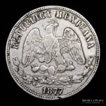 México.  50 Centavos 1877 PIH, San Luis ... 