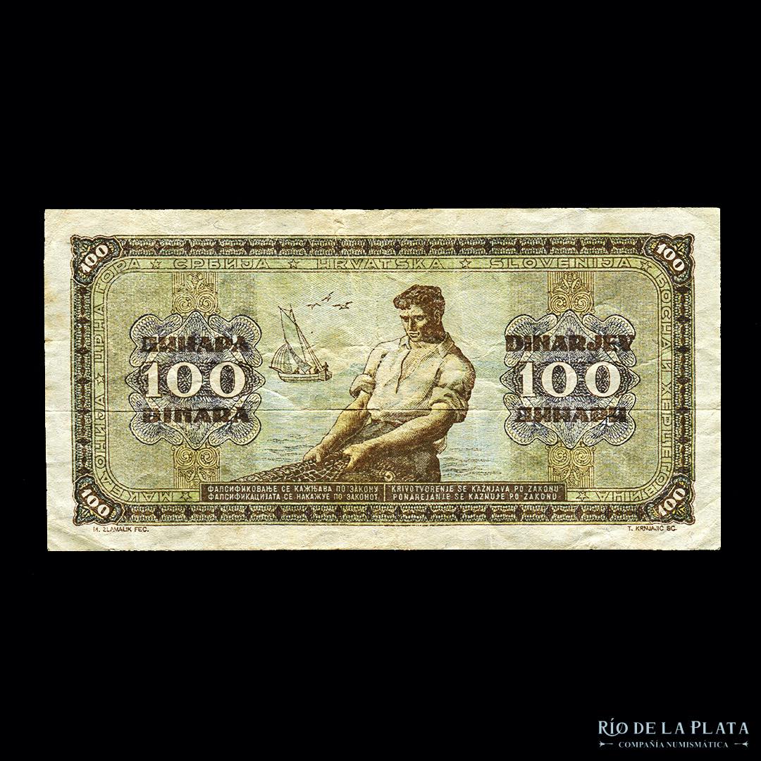Yugoslavia. 100 Dinara 1940. Pick 65 (VF)