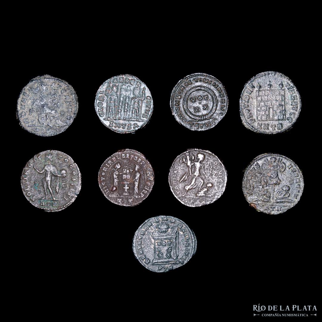 Roma. Lot x 9 coins of Constantine I, ... 