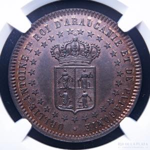 Araucania y Patagonia. 2 Centavos 1874. ... 