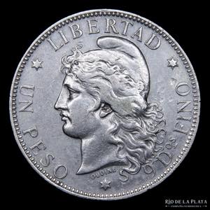Argentina. 1 Peso 1883 Patacón. Fecha ... 