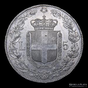 Italy (Kingdom) Umberto I (1878-1900) 5 Lire ... 