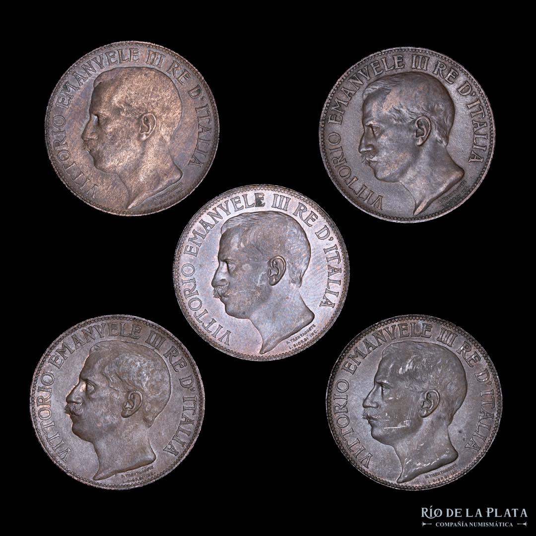 Italy. Lot x 5 pieces 10 ... 