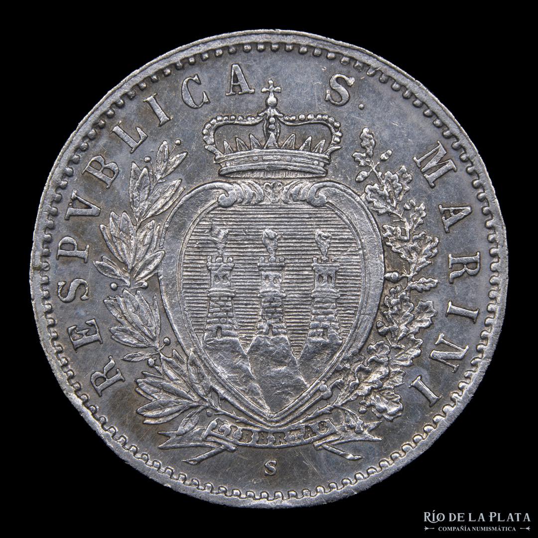 San Marino (Republic) 50 Centesimi 1898. ... 