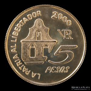 Argentina. 5 Pesos 2000. 150ª Aniversario ... 