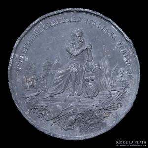 Italy. 1884. Torino World Expo medal. Tin; ... 