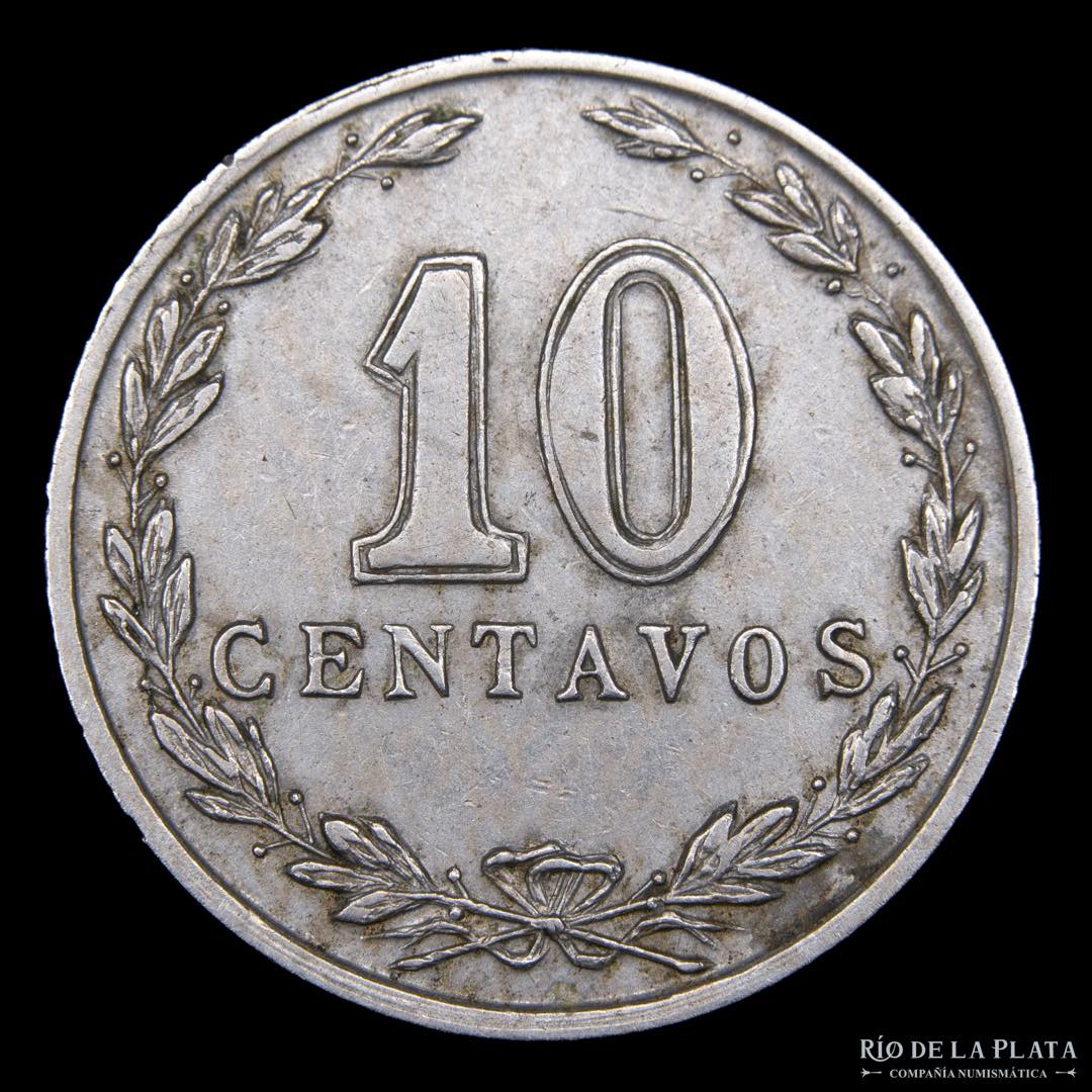 Argentina. 10 Centavos 1898. Cu-Ni; 19mm; ... 