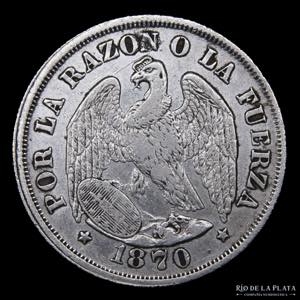 Chile. 20 Centavos 1870. ... 