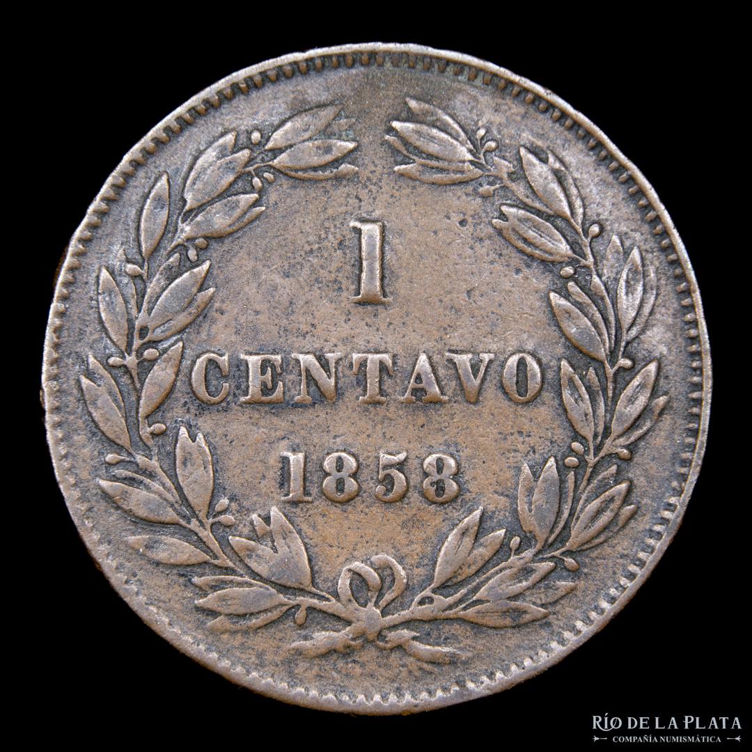 Venezuela. 1 Centavo 1858. CU; 25mm; 7.04g. ... 