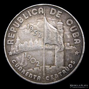 Cuba. 40 Centavos 1952. ... 