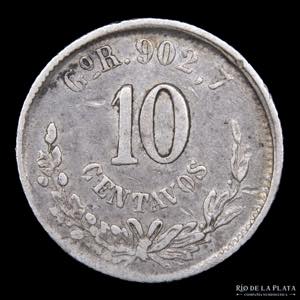 México. 10 Centavos 1892 Go R. AG.903; ... 