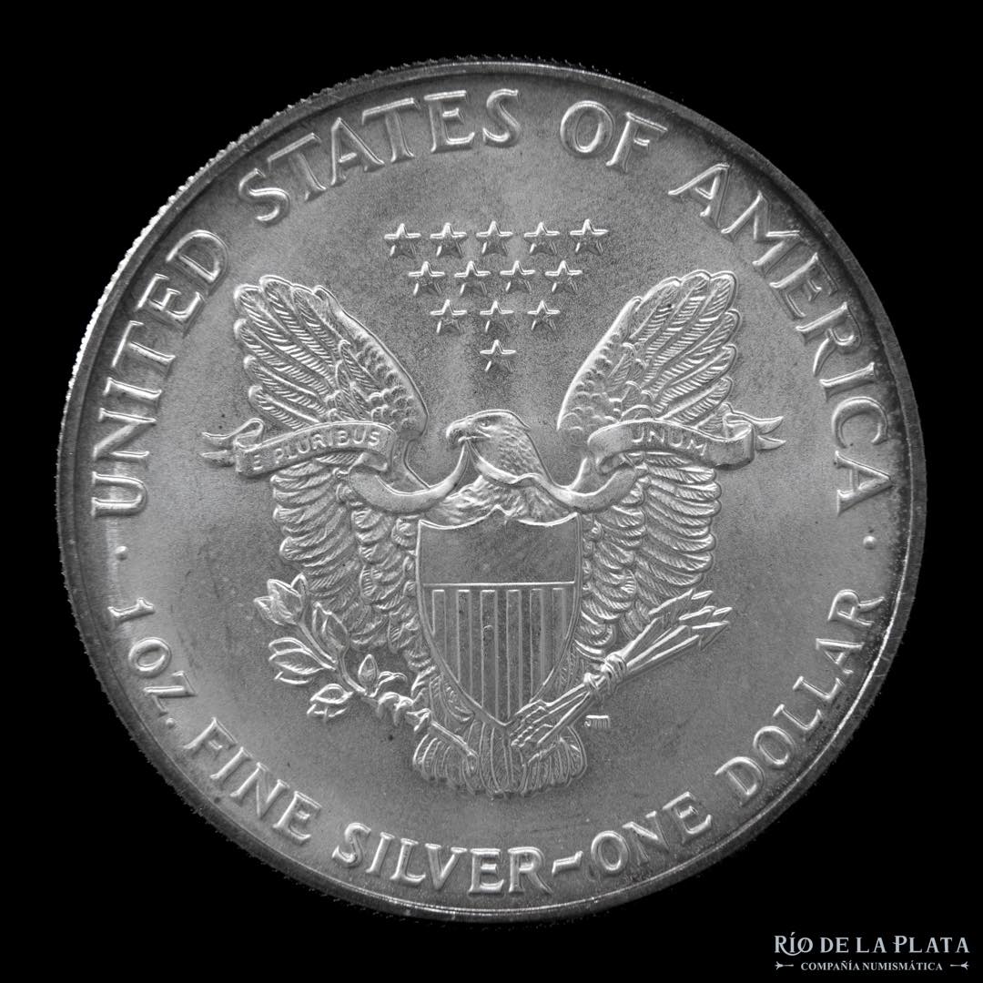 USA. 1 Dollar 1991. Silver Eagle. AG.999; ... 