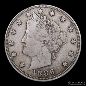 USA. 5 Cents 1886. ... 