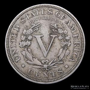USA. 5 Cents 1886. Liberty Nickel. Cu-Ni; ... 