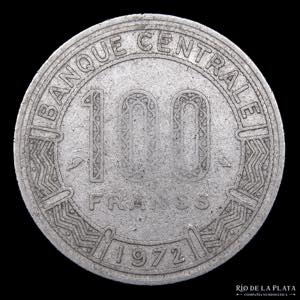 Chad. CFA Franc. 100 Francs 1972. Ni; ... 