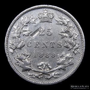 Canadá. 25 Cents 1888. ... 