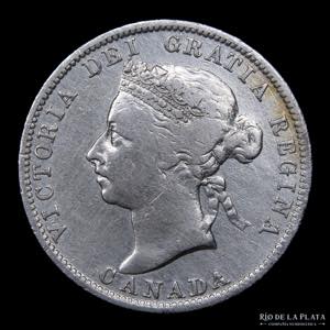 Canadá. 25 Cents 1888. AG.925; 23mm; 5.68g ... 