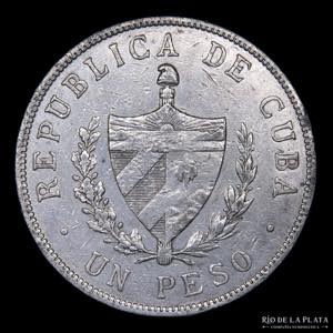 Cuba. 1 Peso 1915. AG.900; 38.0mm; 26.52g. ... 