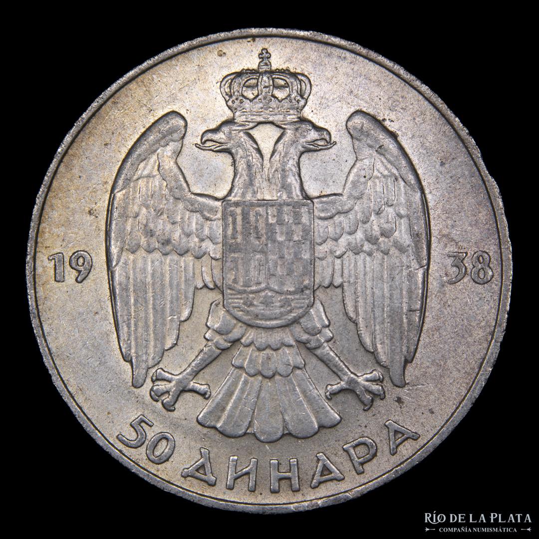Yugoslavia. 50 Dinara 1938. AG.750; 31.0mm; ... 