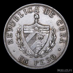 Cuba. 1 Peso 1916. AG.900; 38.0mm; 26.68g. ... 