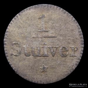 Curacao. 1 Stuiver 1822. AG.300; 15.5mm; ... 