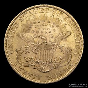 USA. 20 Dollars 1896. Oro AU.900, 34.0mm; ... 