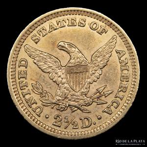 USA. 2.5 Dollars 1901. Coronet head quarter ... 