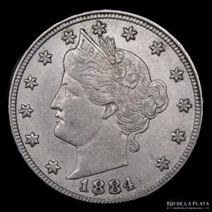 USA. 5 Cents 1884. ... 