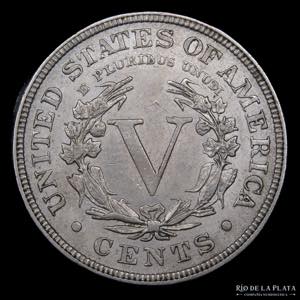 USA. 5 Cents 1884. Liberty Nickel. CuNi; ... 