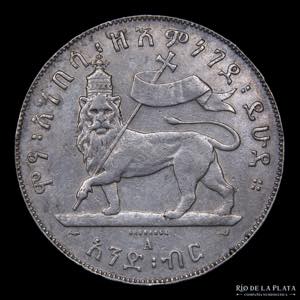 Ethiopia. Menelik II. 1 Birr 1889 (1897). ... 
