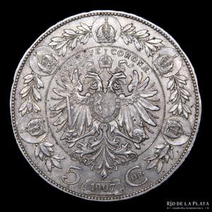 Austria. Franz Joseph I. 5 Corona 1907. ... 
