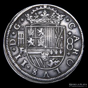 España. Carlos II. 8 Reales 1697 F. Ceca de ... 