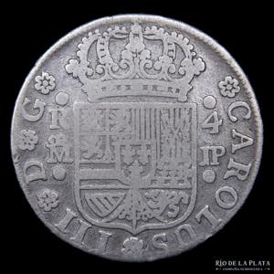 España. Carlos III. 4 Reales 1761 JP. ... 
