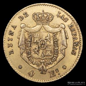 España. Isabel II. 4 Escudos 1865 ... 