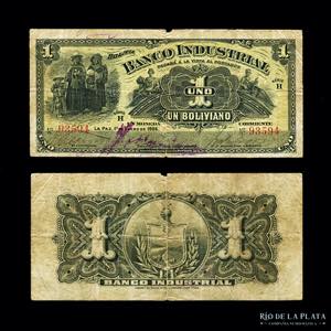 Bolivia. Banco Industrial. 1 Boliviano 1906. ... 