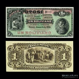 Bolivia. Banco Potosí. 1 Boliviano 1894. ... 