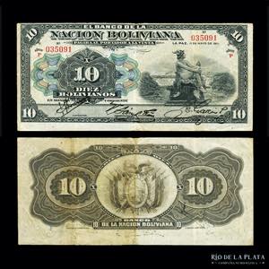 Bolivia. Banco Nacional. 10 Bolivianos 1911. ... 