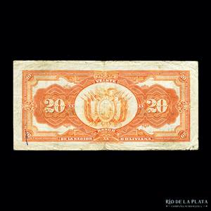 Bolivia. Banco Central. 20 Bolivianos 1911. ... 