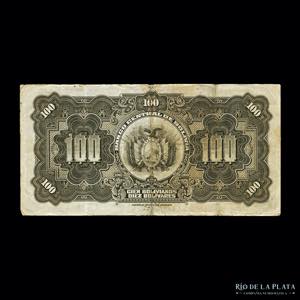 Bolivia. Banco Central. 100 Bolivianos 1928. ... 
